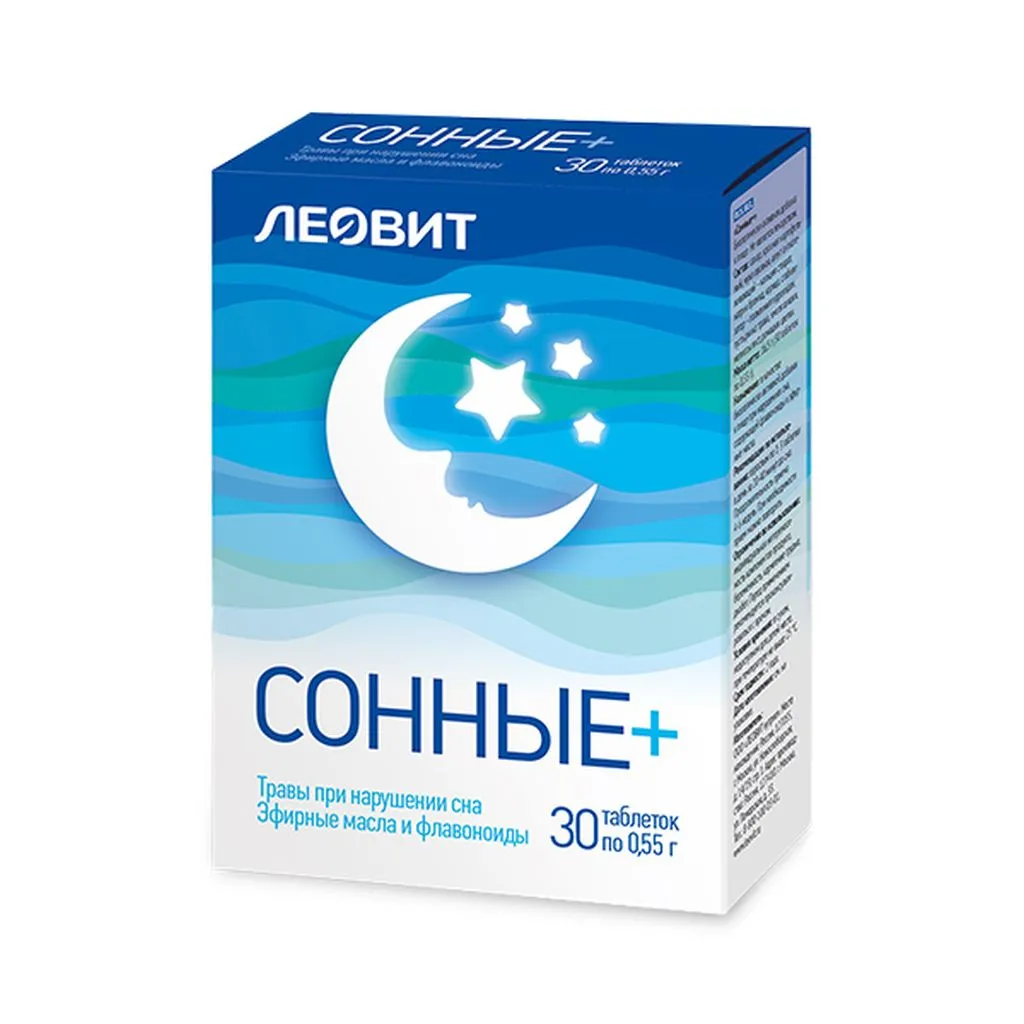 Сонные+, 0.55 г, таблетки, 30 шт.