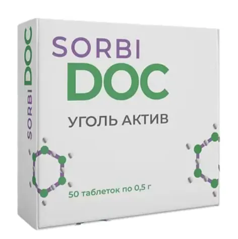 SORBIDOC Уголь Актив, таблетки, 50 шт.