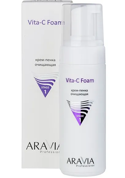 Aravia Professional Vita-C Foaming Крем-пенка очищающая, крем-пена, очищающая, 160 мл, 1 шт.