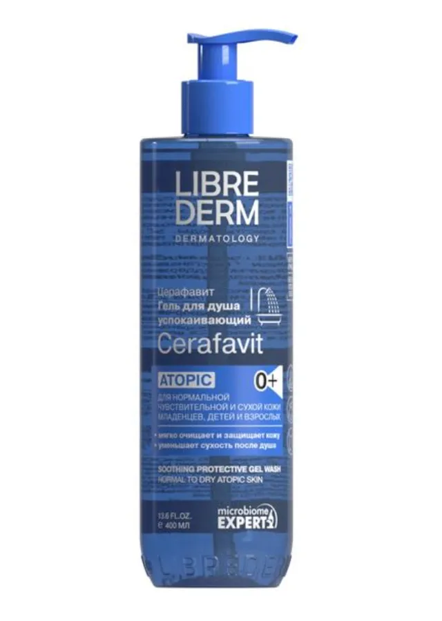 Librederm Cerafavit Гель для душа для младенцев и взрослых, гель для душа, с церамидами и пребиотиком, 400 мл, 1 шт.