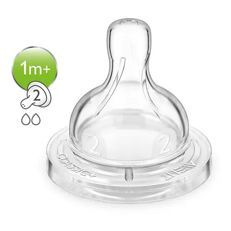 Соски Philips Avent медленный поток, 2 шт.