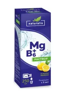 Naturalis Магний плюс B6, раствор для приема внутрь, со вкусом лимона, 250 мл, 1 шт.