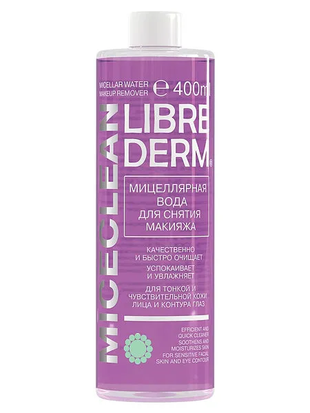 Librederm Miceclean Мицеллярная вода, мицеллярная вода, для чувствительной кожи, 400 мл, 1 шт.