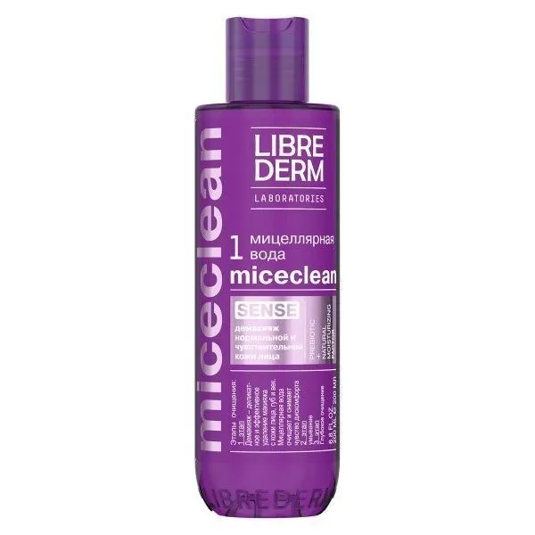 Librederm Miceclean Мицеллярная вода, мицеллярная вода, для нормальной и чувствительной кожи, 200 мл, 1 шт.