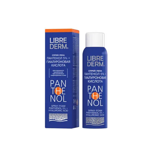 Librederm Пантенол 5% с гиалуроновой кислотой, аэрозоль, 130 г, 1 шт.