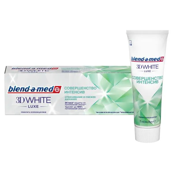 Blend-a-Med 3D White Luxe Зубная паста Совершенство Интенсив, паста зубная, 75 мл, 1 шт.