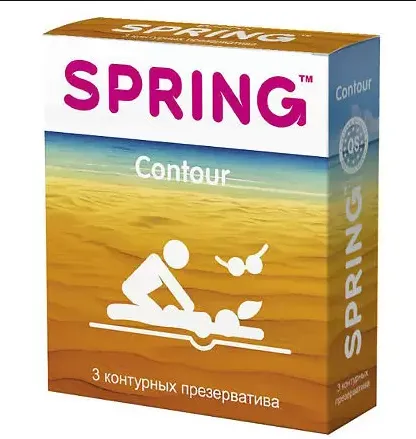 Spring Contour презервативы контурные, набор презервативов, 3 шт.