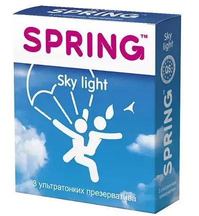 Spring Sky Light презервативы ультратонкие, набор презервативов, 3 шт.