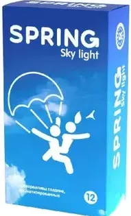 Spring Sky Light презервативы ультратонкие, набор презервативов, ароматизированные, 12 шт.