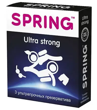 Spring Ultra Strong презервативы ультрапрочные, набор презервативов, 3 шт.