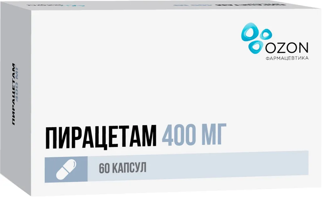 Пирацетам, 400 мг, капсулы, 60 шт., Озон