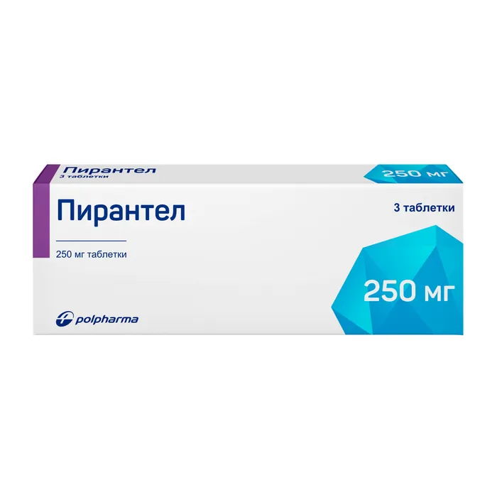 Пирантел, 250 мг, таблетки, 3 шт., Polpharma