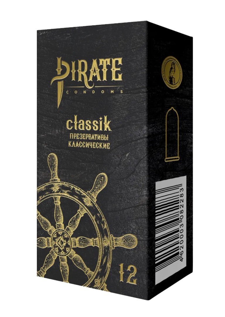 Pirate Презервативы classik, презерватив, классические гладкие, 12 шт.