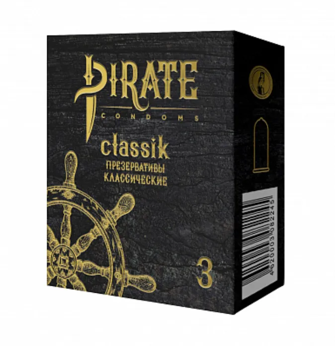 Pirate Презервативы classik, презерватив, классические гладкие, 3 шт.