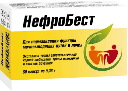 Нефробест, 0.36 г, капсулы, 60 шт.