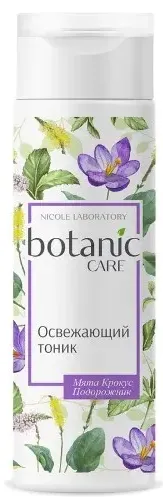 Botanic care Тоник освежающий для лица, тоник для лица, Мята Крокус Подорожник, 200 мл, 1 шт.