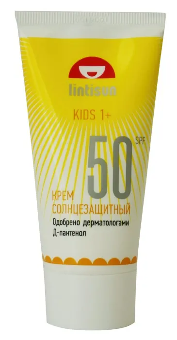 Lintisun Крем солнцезащитный детский SPF50, крем для тела, 50 мл, 1 шт.