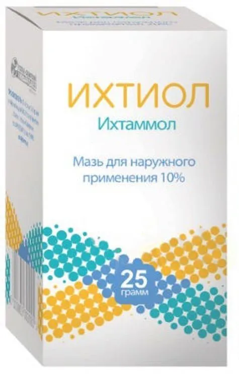 Ихтиоловая мазь, 10%, мазь для наружного применения, 25 г, 1 шт., Усолье-Сибирский ХФЗ