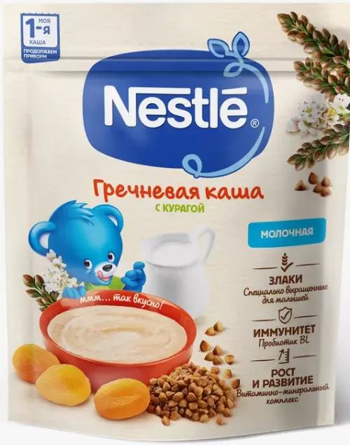 Nestle Каша молочная гречневая курага, каша детская молочная, 200 г, 1 шт.