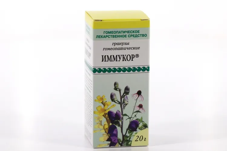 Иммукор, гранулы гомеопатические, 20 г, 1 шт.