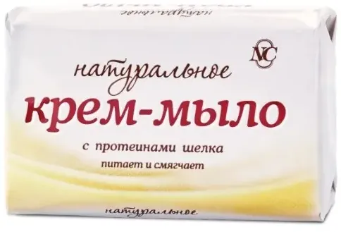 Невская косметика крем-мыло туалетное натуральное, с протеинами шелка, 90 г, 1 шт.