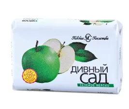 Невская Косметика Мыло туалетное Дивный сад, зеленое яблоко, 90 г, 1 шт.