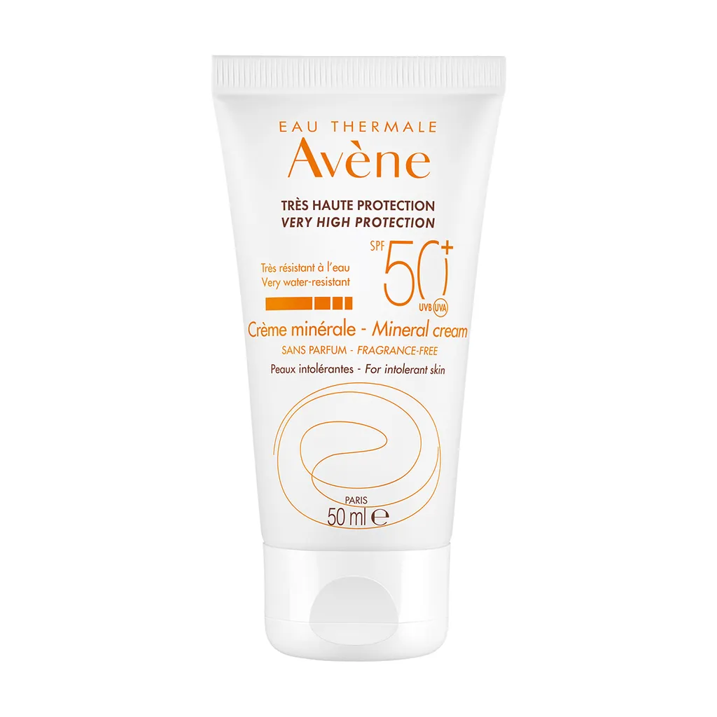 Avene солнцезащитный крем с минеральным экраном SPF50+, крем, 50 мл, 1 шт.