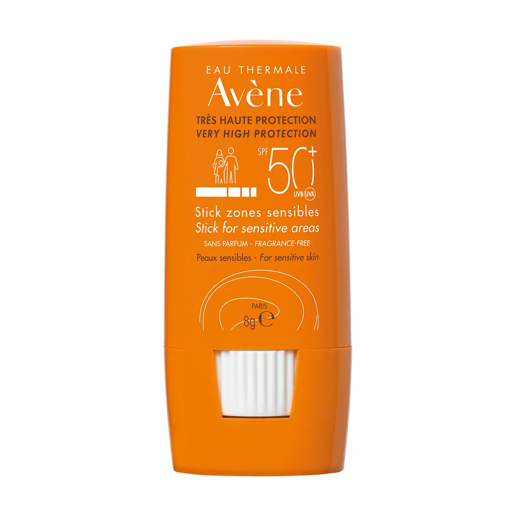 Avene солнцезащитный стик для чувствительных зон SPF50+, стик, 8 г, 1 шт.