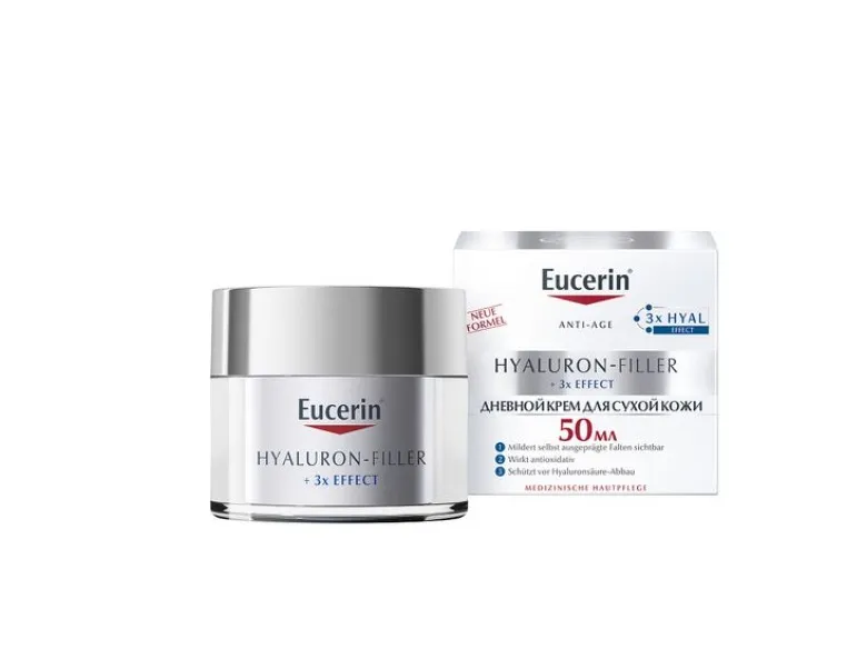 Eucerin Hyaluron-Filler крем дневной spf 15, крем для лица, для сухой чувствительной кожи, 50 мл, 1 шт.