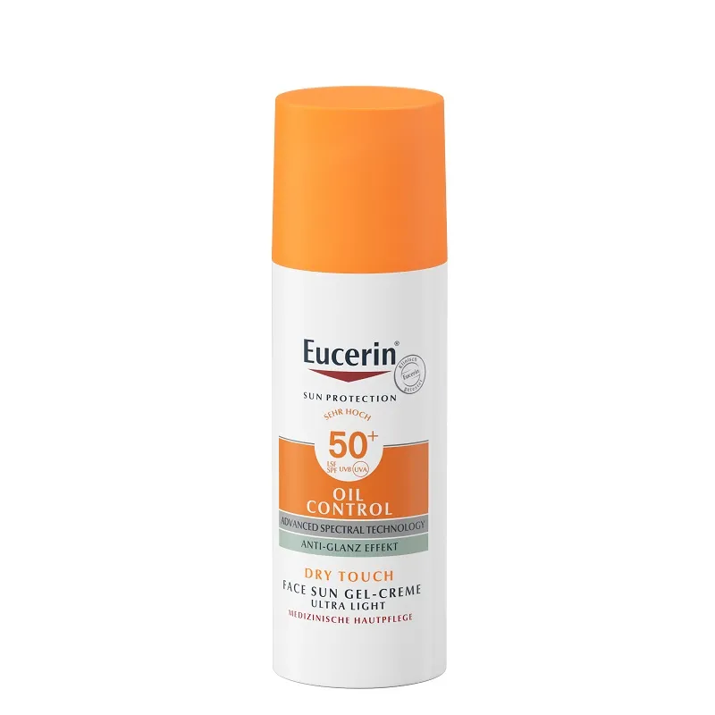 Eucerin Сенситив Протект Гель-крем солнцезащитный SPF50+, крем для лица, для проблемной кожи, 50 мл, 1 шт.