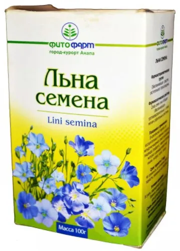 Льна семена, лекарственное растительное сырье, 100 г, 1 шт., Фитофарм