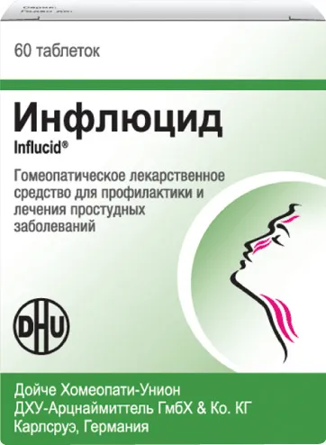 Инфлюцид, таблетки для рассасывания гомеопатические, 60 шт.