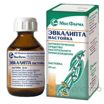 Эвкалипта настойка, настойка, 25 мл, 1 шт., Московская фармацевтическая фабрика