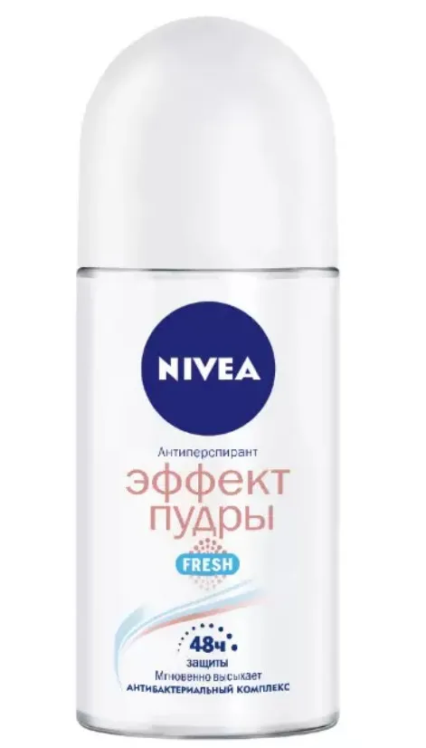 Nivea Антиперспирант шариковый Эффект пудры Fresh, 50 мл, 1 шт.