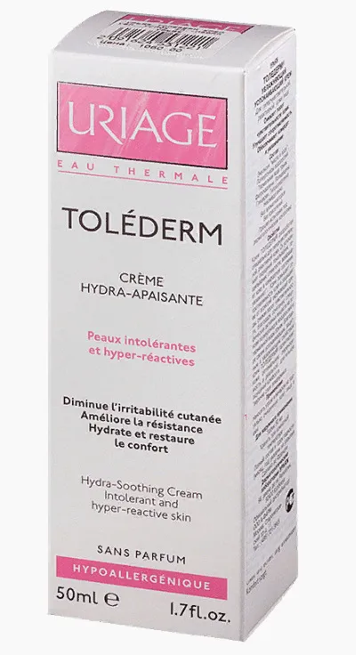 Uriage Tolederm Увлажняющий успокаивающий крем, крем для лица, 50 мл, 1 шт.