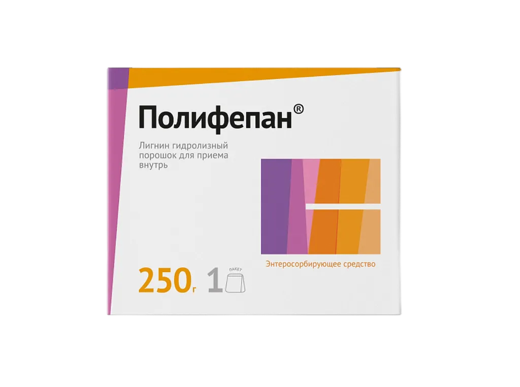 Полифепан, порошок для приготовления суспензии для приема внутрь, 250 г, 1 шт.