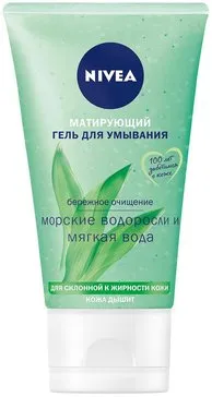 Nivea Гель для умывания матирующий, арт. 81170, гель для лица, с морскими водорослями, 150 мл, 1 шт.