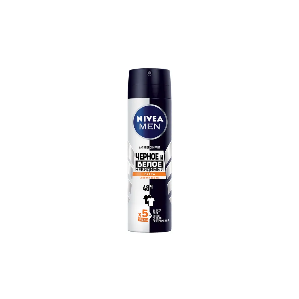 Nivea Men Антиперспирант Черное и Белое Невидимый Extra, спрей, 150 мл, 1 шт.