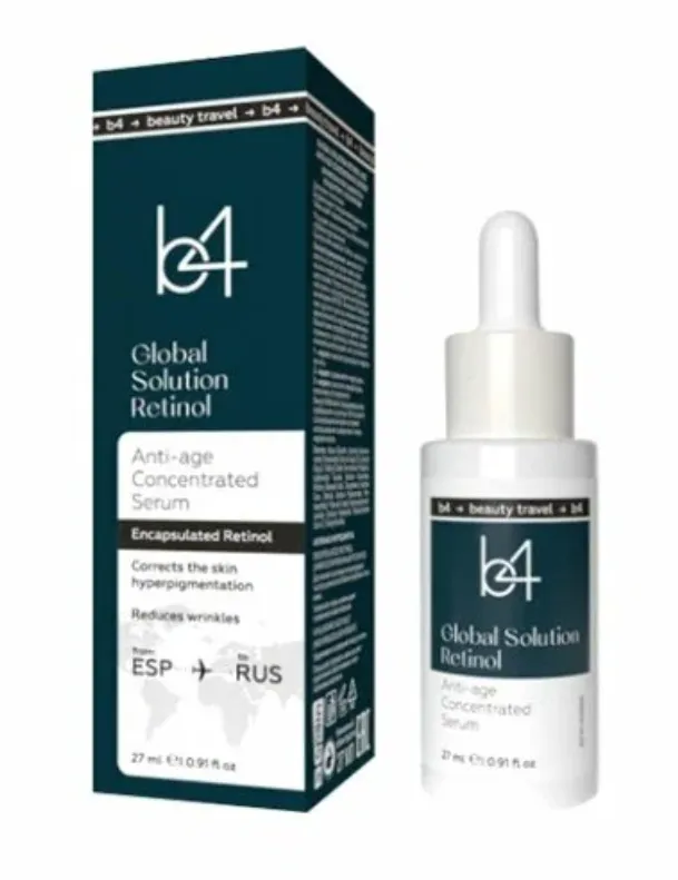 b4 Global Solution Retinol Сыворотка концентрат, сыворотка, с ретинолом, 27мл, 1 шт.