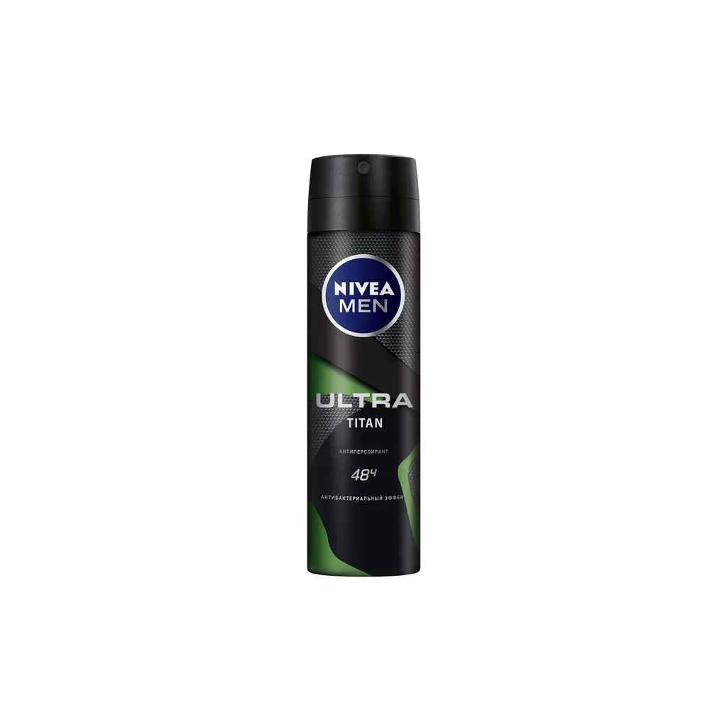 Nivea Men Антиперспирант Ultra Titan, спрей, антибактериальный эффект, 150 мл, 1 шт.