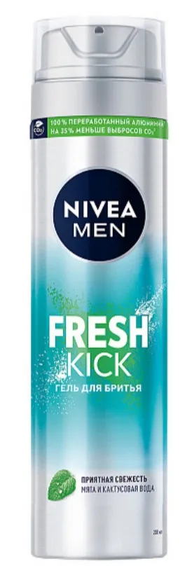 Nivea Men Гель для бритья Fresh Kick, гель, 200 мл, 1 шт.