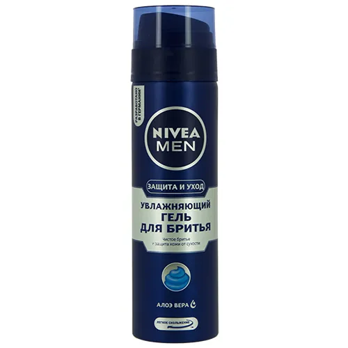 Nivea Men Гель для бритья Защита и уход увлажняющий, гель, 200 мл, 1 шт.