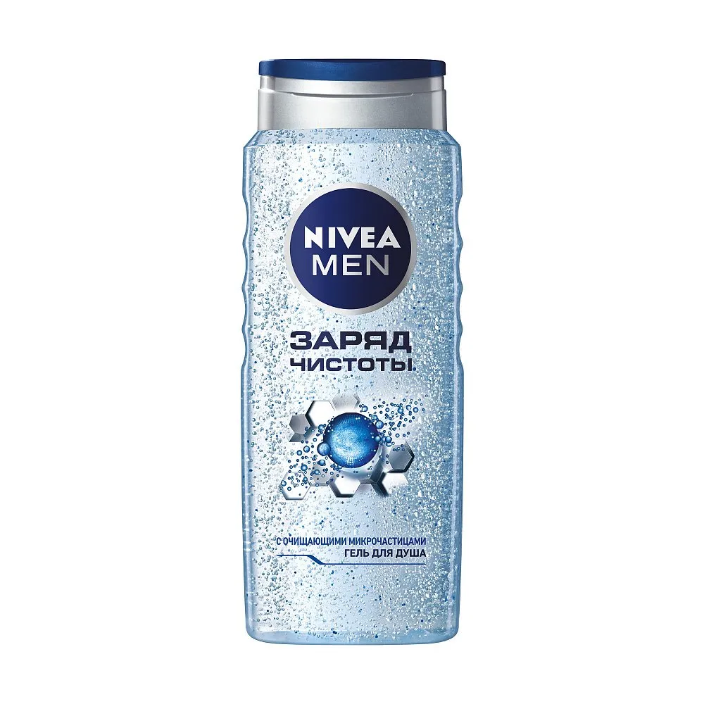 Nivea Men Гель для душа Заряд чистоты, гель для душа, 500 мл, 1 шт.