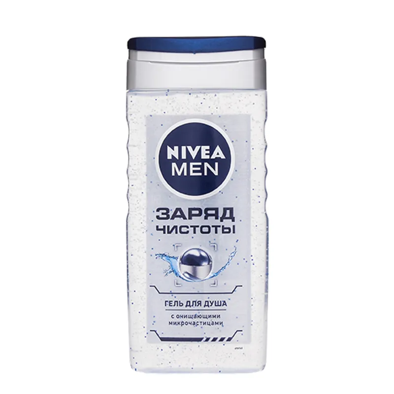 Nivea Men Гель для душа Заряд чистоты, гель для душа, 250 мл, 1 шт.