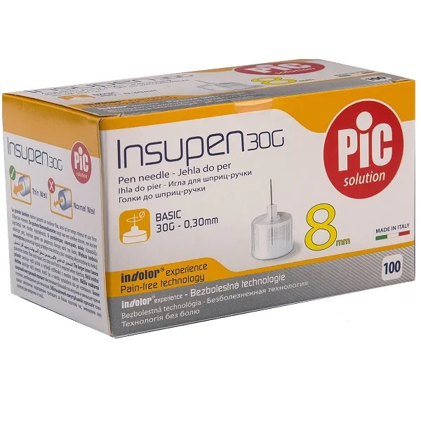 Insupen Иглы для шприц-ручки, 30G(0.3x8)мм, 100 шт.