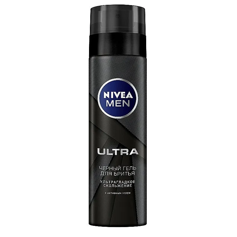 Nivea Men Ultra Гель для бритья черный, гель, 200 мл, 1 шт.