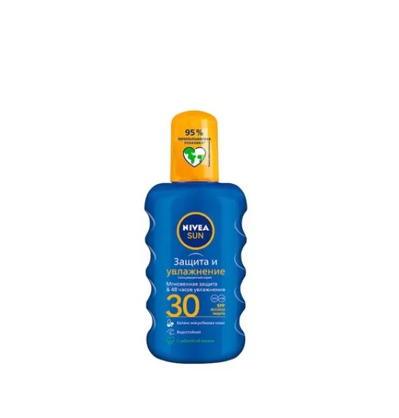 Nivea Sun Защита и увлажнение водостойкий спрей SPF30, спрей, 200 мл, 1 шт.