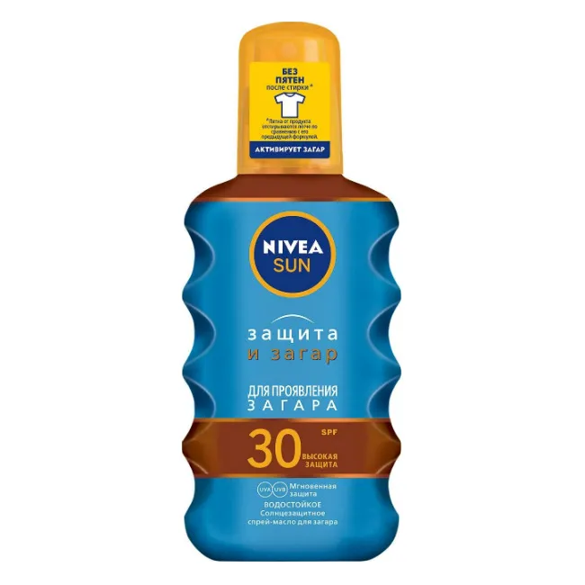 Nivea Sun Защита и загар Масло-спрей для загара SPF30, 200 мл, 1 шт.