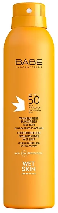 Babe Спрей солнцезащитный влагостойкий SPF50, спрей, 200 мл, 1 шт.