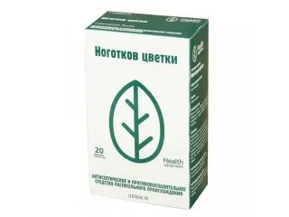 Ноготков цветки, сырье растительное-порошок, 1.5 г, 20 шт., Здоровье фирма